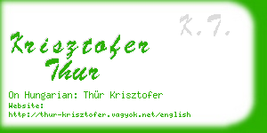 krisztofer thur business card